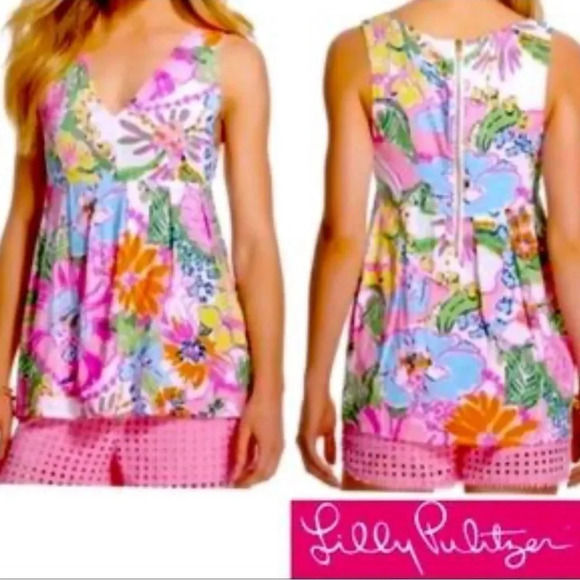 Lilly Pulitzer Target collab Palm Beach Royale XS top - Picture 1 of 8